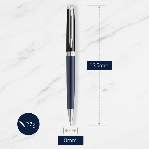 WATERMAN HEMISPHERE COLOR BLOCKING GOLYÓSTOLL FEKETE-KÉK, EZÜST KLIPSZ 2202850