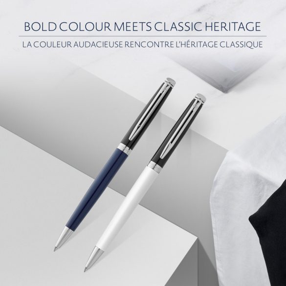 WATERMAN HEMISPHERE COLOR BLOCKING GOLYÓSTOLL FEKETE-KÉK, EZÜST KLIPSZ 2202850