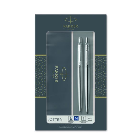 Parker Royal Jotter Golyóstoll + MECHANIKUS CERUZA ROZSDAMENTES ACÉL, EZÜST KLIPSZ 2093256