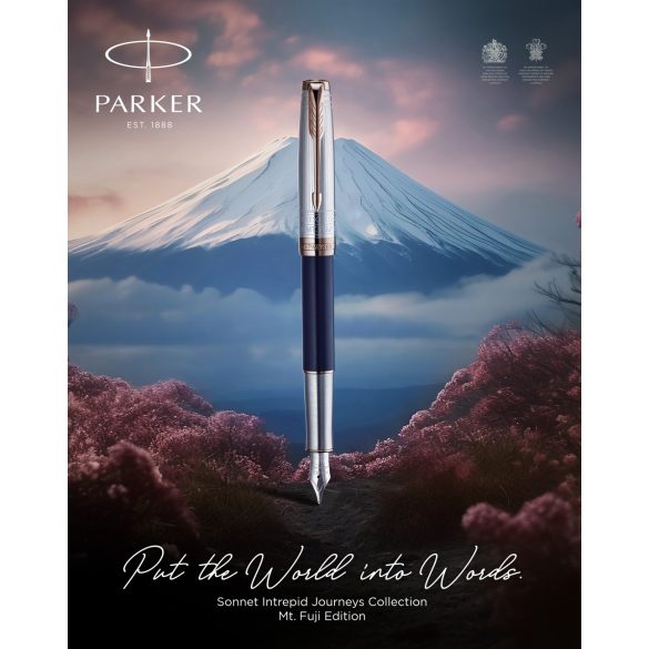 PARKER ROYAL SPECIAL EDITION SONNET FUJI 18K TÖLTŐTOLL KÉK, ARANYRÓZSASZÍN KLIPSZ 2191652