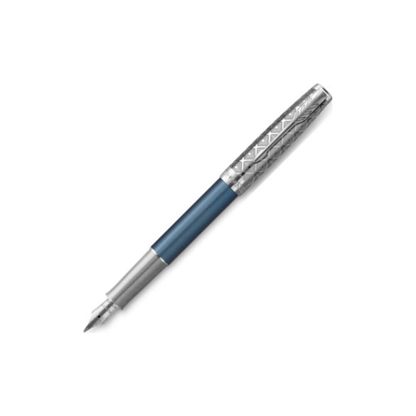 Parker Royal Sonnet Premium 2119743 METAL KÉK 18K EZÜST KLIPSZ Töltőtoll