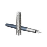 Parker Royal Sonnet Premium 2119743 METAL KÉK 18K EZÜST KLIPSZ Töltőtoll