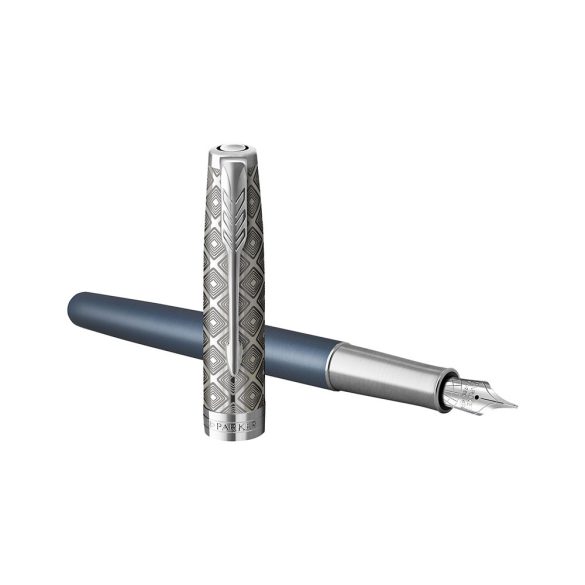 Parker Royal Sonnet Premium 2119743 METAL KÉK 18K EZÜST KLIPSZ Töltőtoll