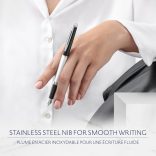 WATERMAN HEMISPHERE COLOR BLOCKING TÖLTŐTOLL FEKETE-FEHÉR, EZÜST KLIPSZ 2202843